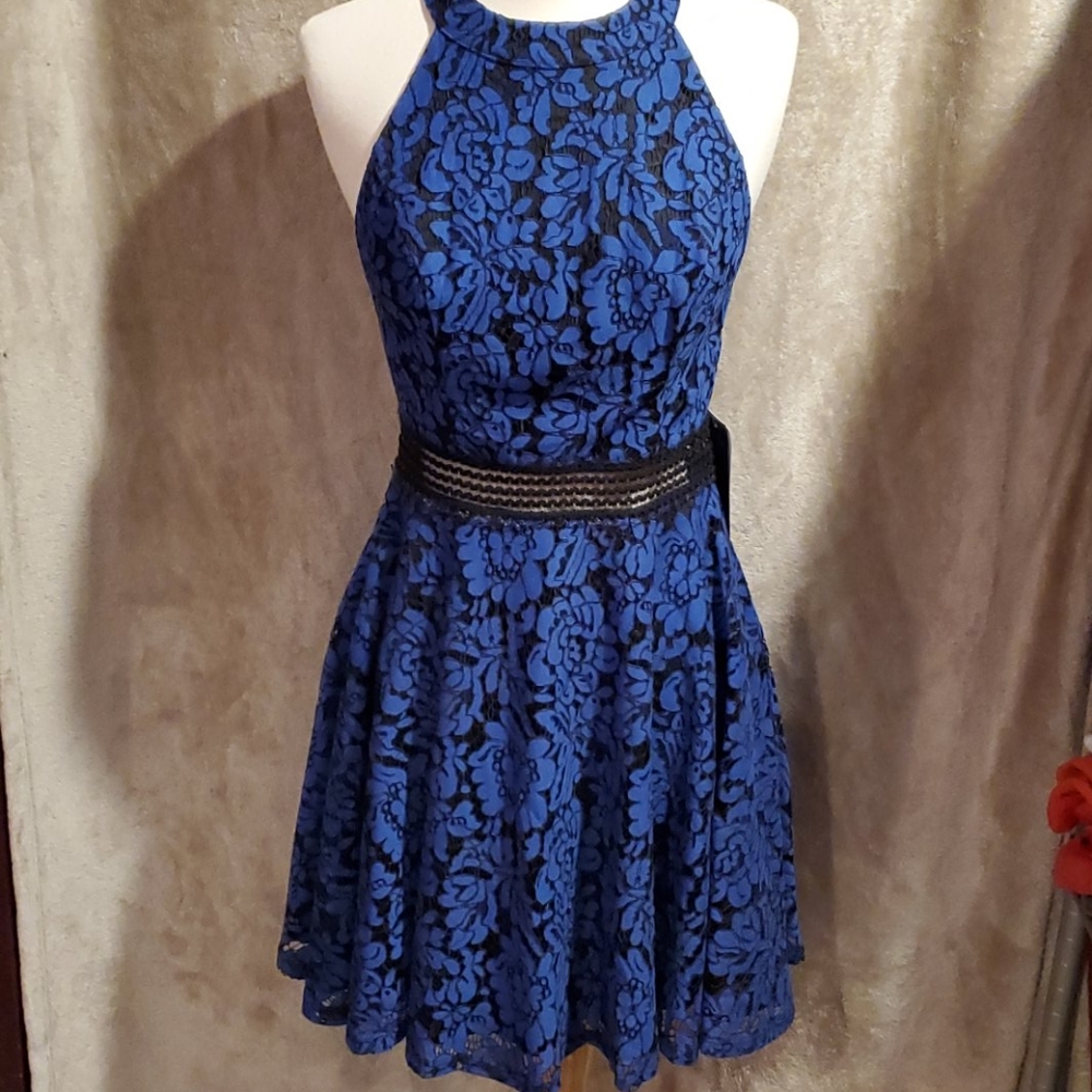 NWT City Triangles Blue Junior's Dress Size 7 New